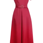 Angel Iglesias Moda, vestido midi de tejido mikado